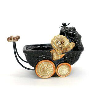 Yankee Candle Boney Bunch Baby Carriage Pram Tealight Holder 2012 Halloween
